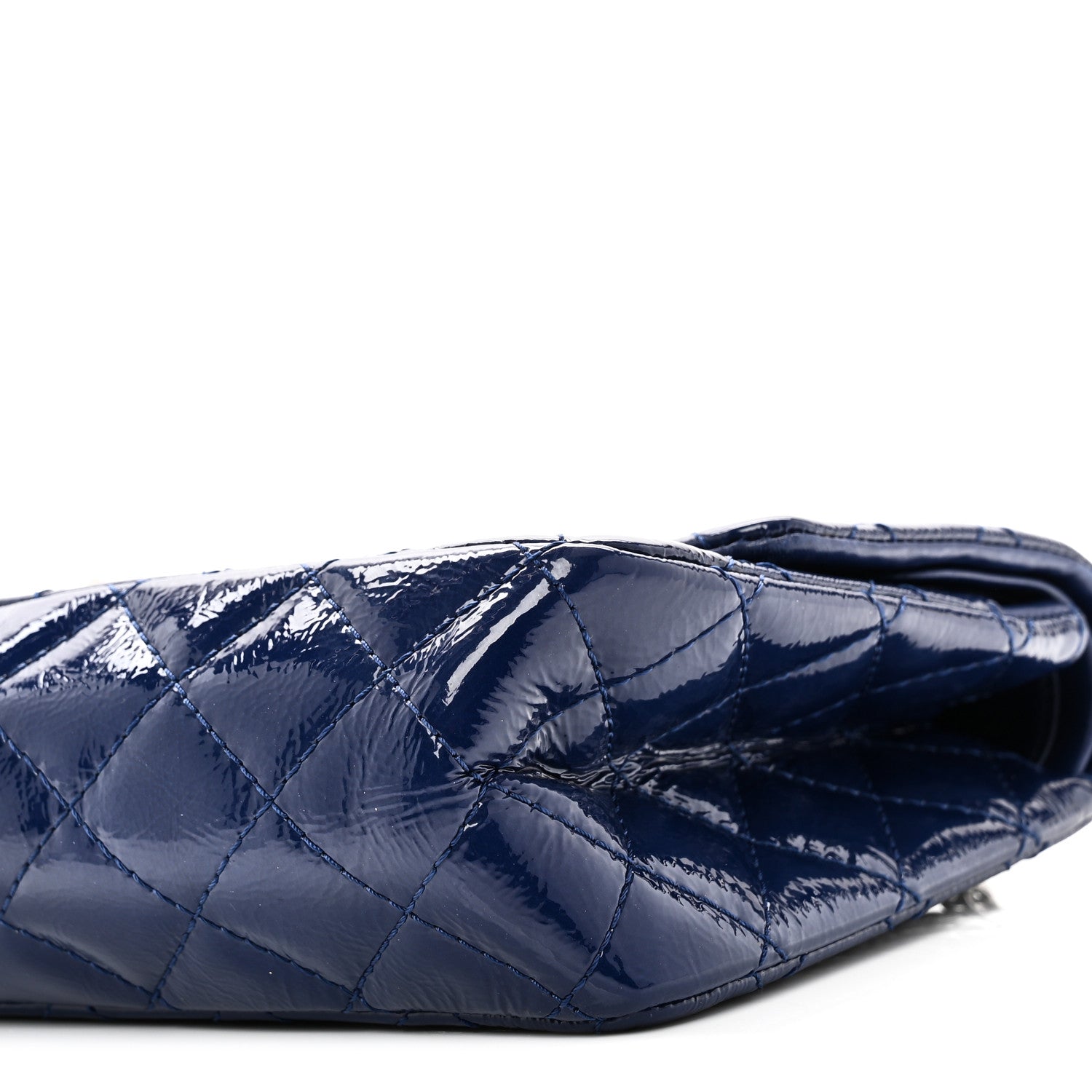 Chanel Distressed Patent Quilted 2.55 Reissue 226 Flap Blue 9 of 9