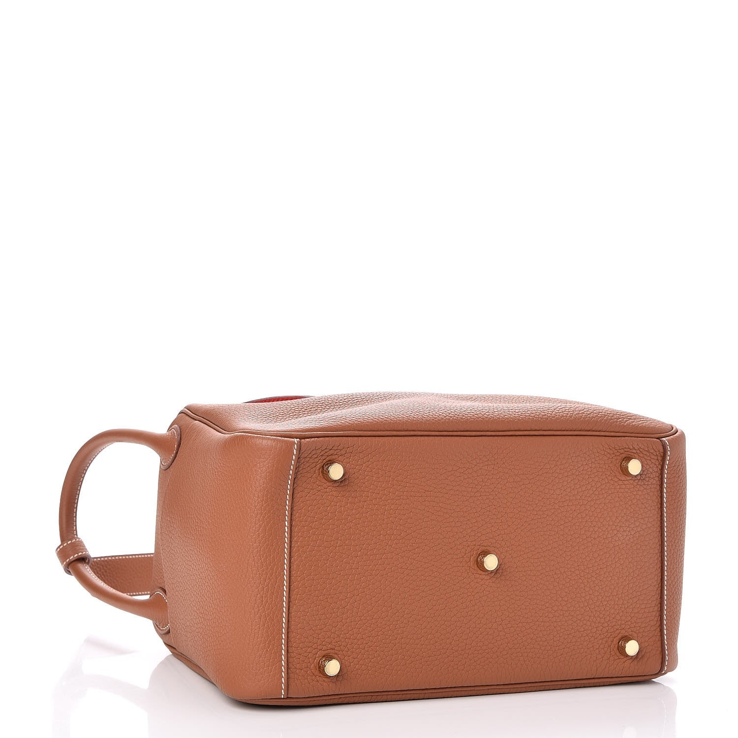 Hermes Togo Lindy 30 Gold Rouge Tomate 4 of 8