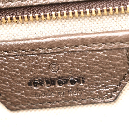 Gucci GG Supreme Monogram Studded Calfskin 100 Centennial Geometric Medium Bamboo 1947 Top Handle Bag Beige Ebony Multicolor 6 of 13
