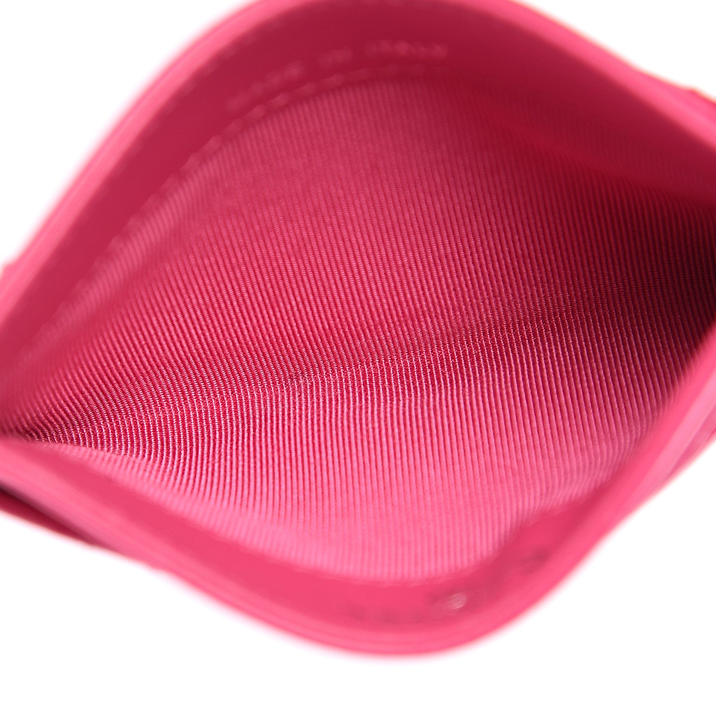 Caviar Quilted Card Holder Pink
