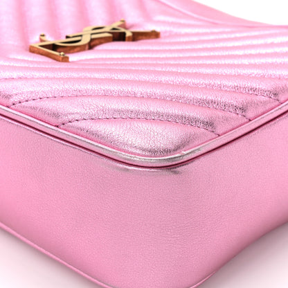 Saint Laurent SAINT LAURENT Metallic Calfskin Matelasse Monogram Lou Camera Bag Vegas Pink 12 of 12