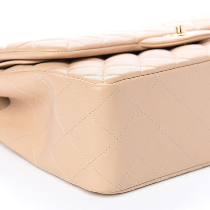 Chanel Lambskin Quilted Jumbo Double Flap Beige Clair 8 of 13