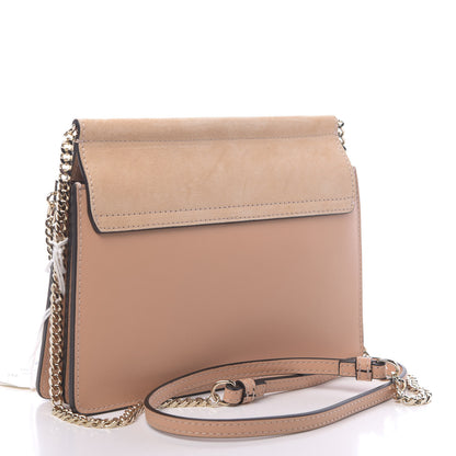 Chloe Calfskin Suede Mini Chain Faye Shoulder Bag Milky Orange 3 of 10