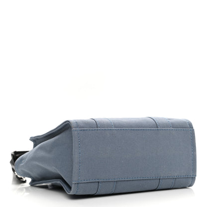 Marc Jacobs Cotton Canvas Mini The Tote Bag Blue Shadow 4 of 10