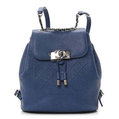 Chanel Caviar Quilted Backpack Blue 1 of 9