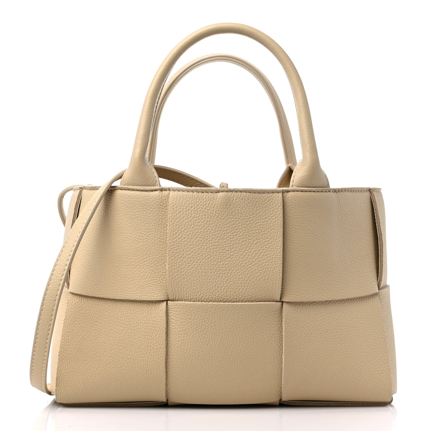 Gained Calfskin Maxi Intreccio Mini Arco Tote Porridge