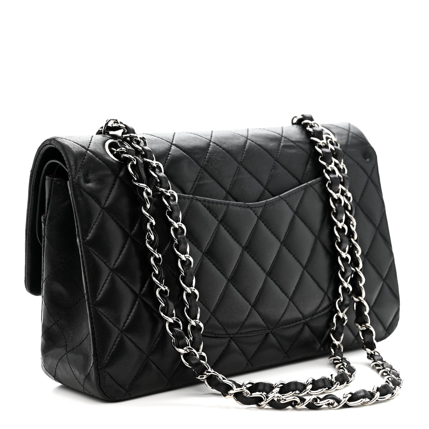 Chanel Lambskin Quilted Medium Double Flap Black 3 of 13