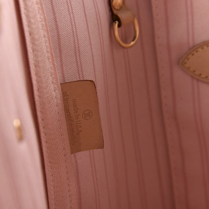 Louis Vuitton Damier Azur Neo Neverfull MM Rose Ballerine 7 of 14