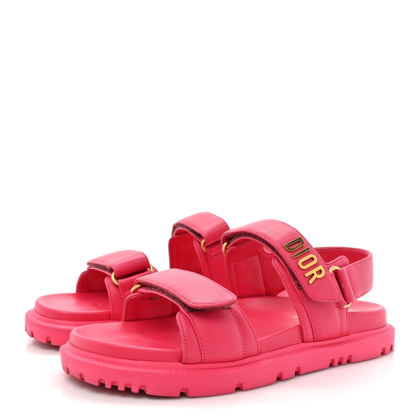 Lambskin Dioract Sandals 38.5 Raspberry