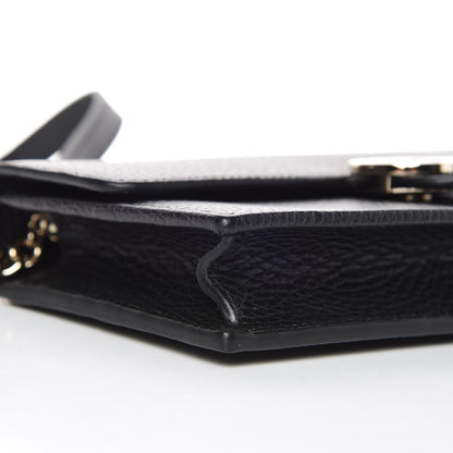 Gucci Dollar Calfskin Interlocking G Chain Wallet Black 7 of 10