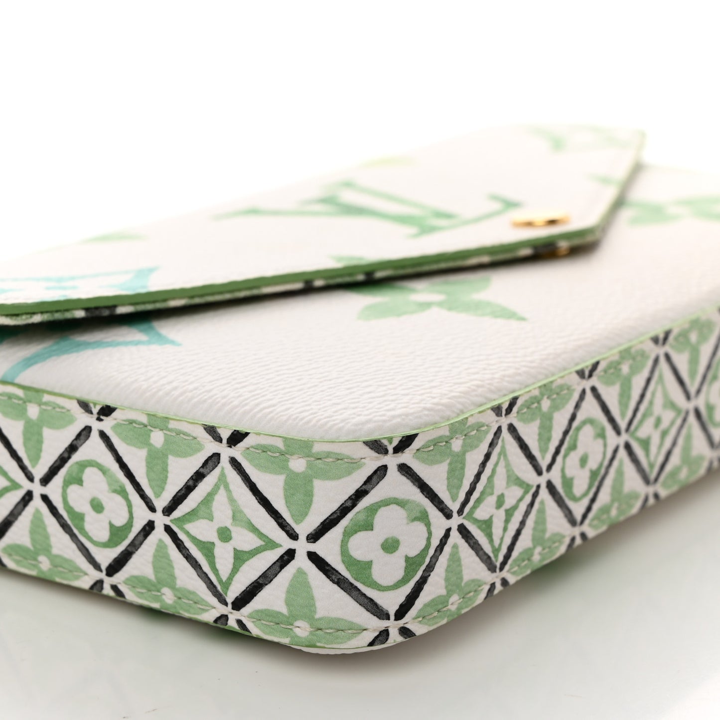 Monogram Giant By The Pool 2.0 Felicie Pochette Chain Wallet Jade Green