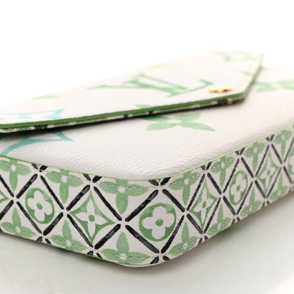 Louis Vuitton Monogram Giant By The Pool 2.0 Felicie Pochette Chain Wallet Jade Green 9 of 10