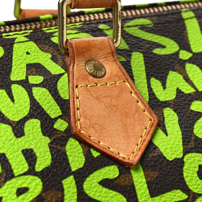 Louis Vuitton Monogram Graffiti Speedy 30 Green 10 of 10