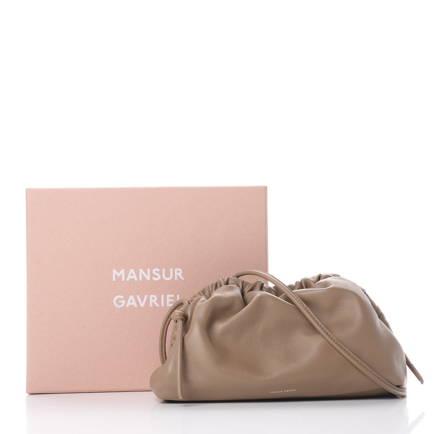 Lambskin Cloud Mini Clutch Biscotto
