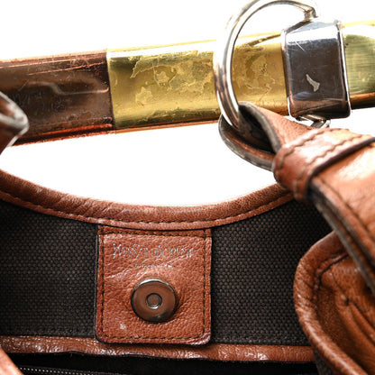 Saint Laurent Calfskin Metal Mombasa Hobo Beige 6 of 9