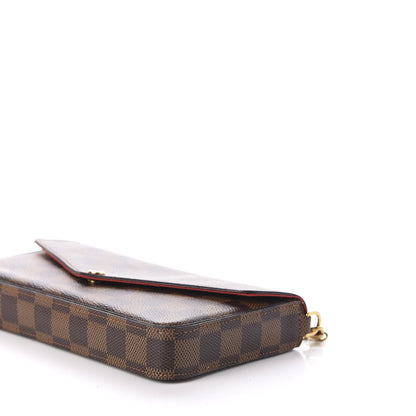 Louis Vuitton Damier Ebene Pochette Felicie Chain Wallet 11 of 15
