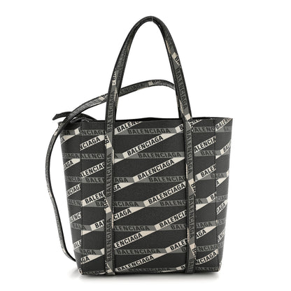 Balenciaga Coated Canvas Losange Monogram XXS Tote Black Grey 1 of 12