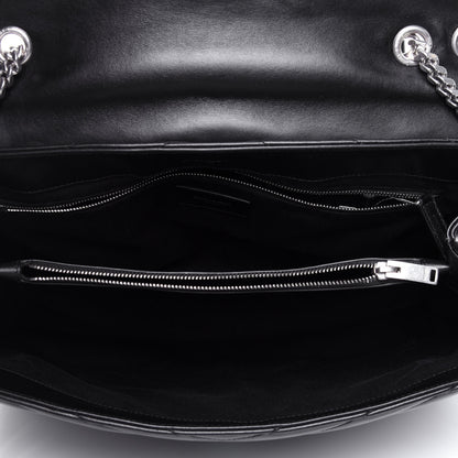 Saint Laurent Calfskin Y Quilted Monogram Large Loulou Chain Satchel Black 5 of 12