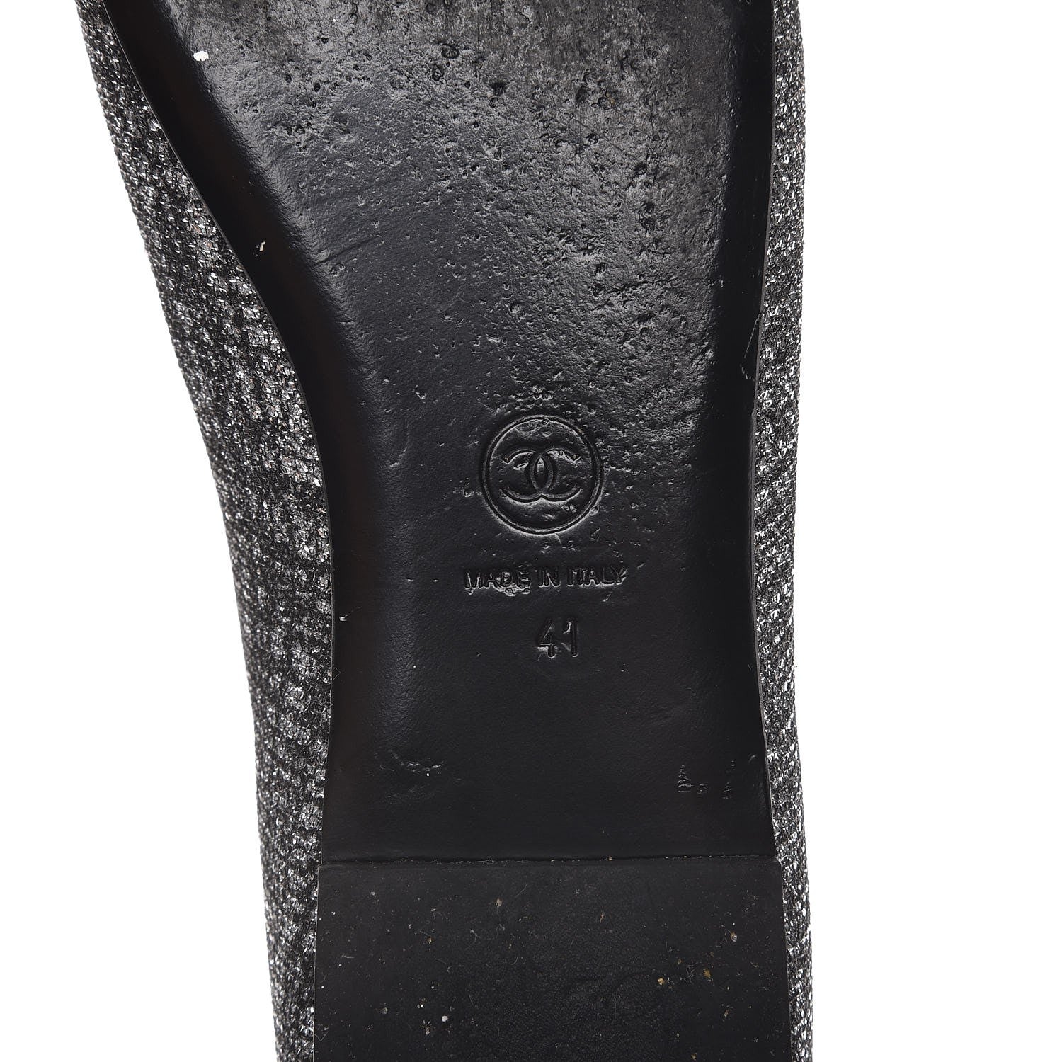 Chanel Fantasy Tweed CC Mocassin Loafers 41 Silver 8 of 11