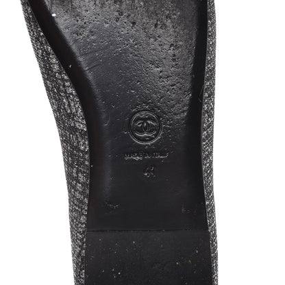 Chanel Fantasy Tweed CC Mocassin Loafers 41 Silver 8 of 11