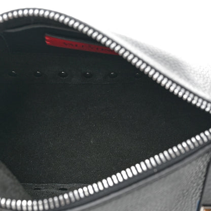 Valentino Garavani VALENTINO GARAVANI Pebbled Calfskin Small Rockstud Flip Lock Shoulder Bag Black 5 of 9