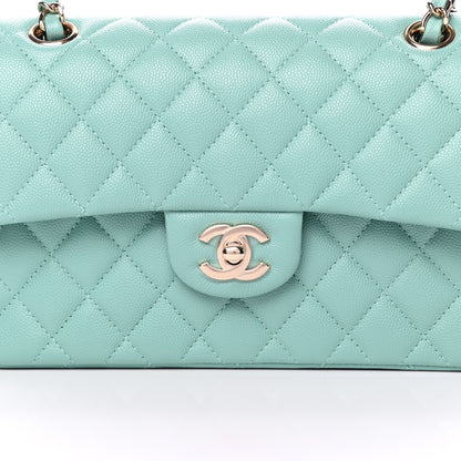 Chanel Caviar Quilted Small Double Flap Light Green 10 of 11