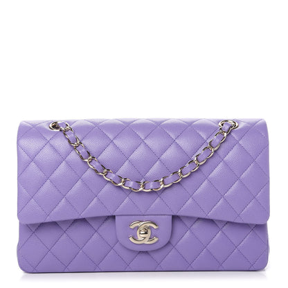 Chanel Caviar Quilted Medium Double Flap Purple 1 of 11