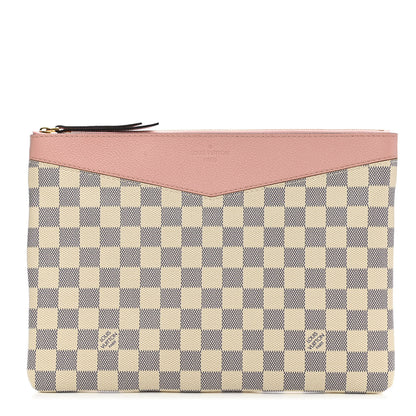 Louis Vuitton Damier Azur Daily Pouch Rose Poudre 1 of 8