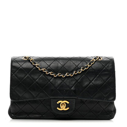 Chanel Lambskin Quilted Medium Double Flap Black 1 of 14
