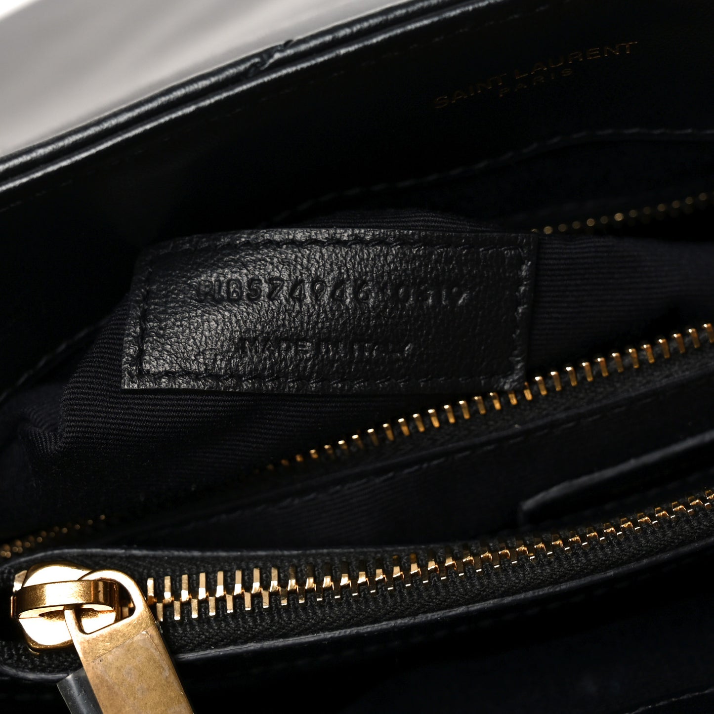 Calfskin Y Quilted Monogram Medium Loulou Chain Satchel Black