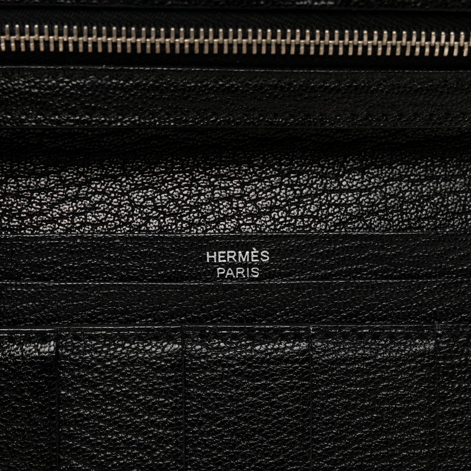 Hermes Chèvre Mysore Bearn Gusset Wallet Black 5 of 8