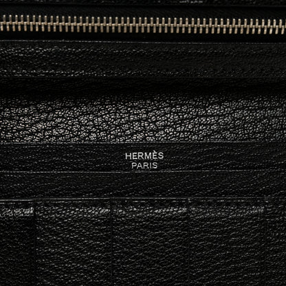 Hermes Chèvre Mysore Bearn Gusset Wallet Black 5 of 8