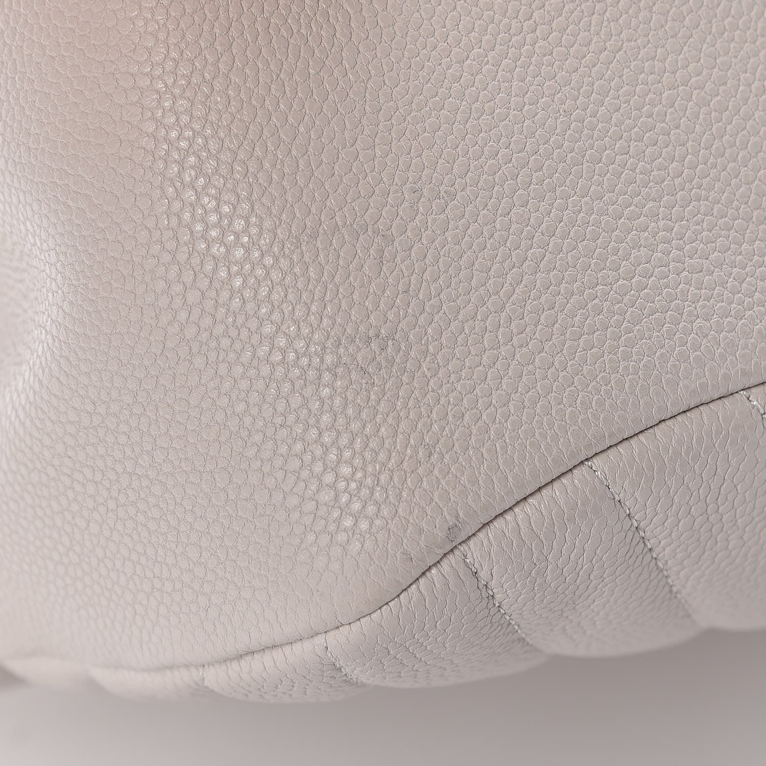 Chanel Caviar Chevron Quilted Large Puffy CC Flap White 11 of 11