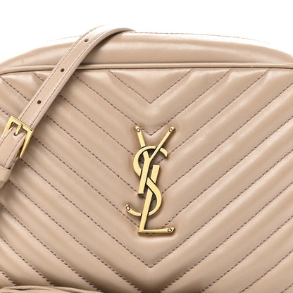Saint Laurent Calfskin Matelasse Monogram Lou Camera Bag Dark Beige 8 of 10