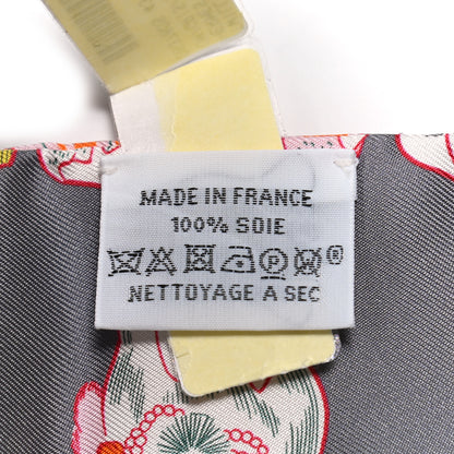 Hermes Silk Dress Code Twilly Gris Jaune Vif Orange 4 of 5