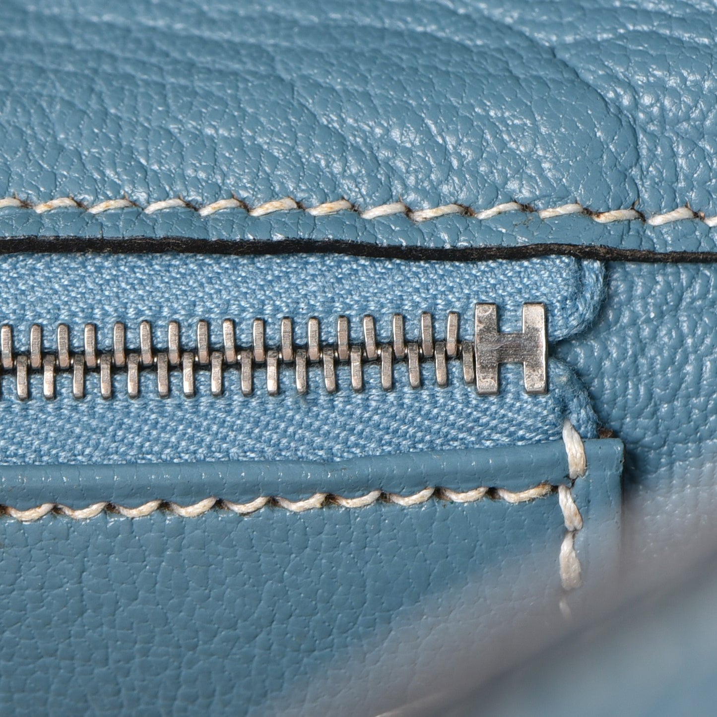 Taurillon Clemence Birkin 35 Blue Jean