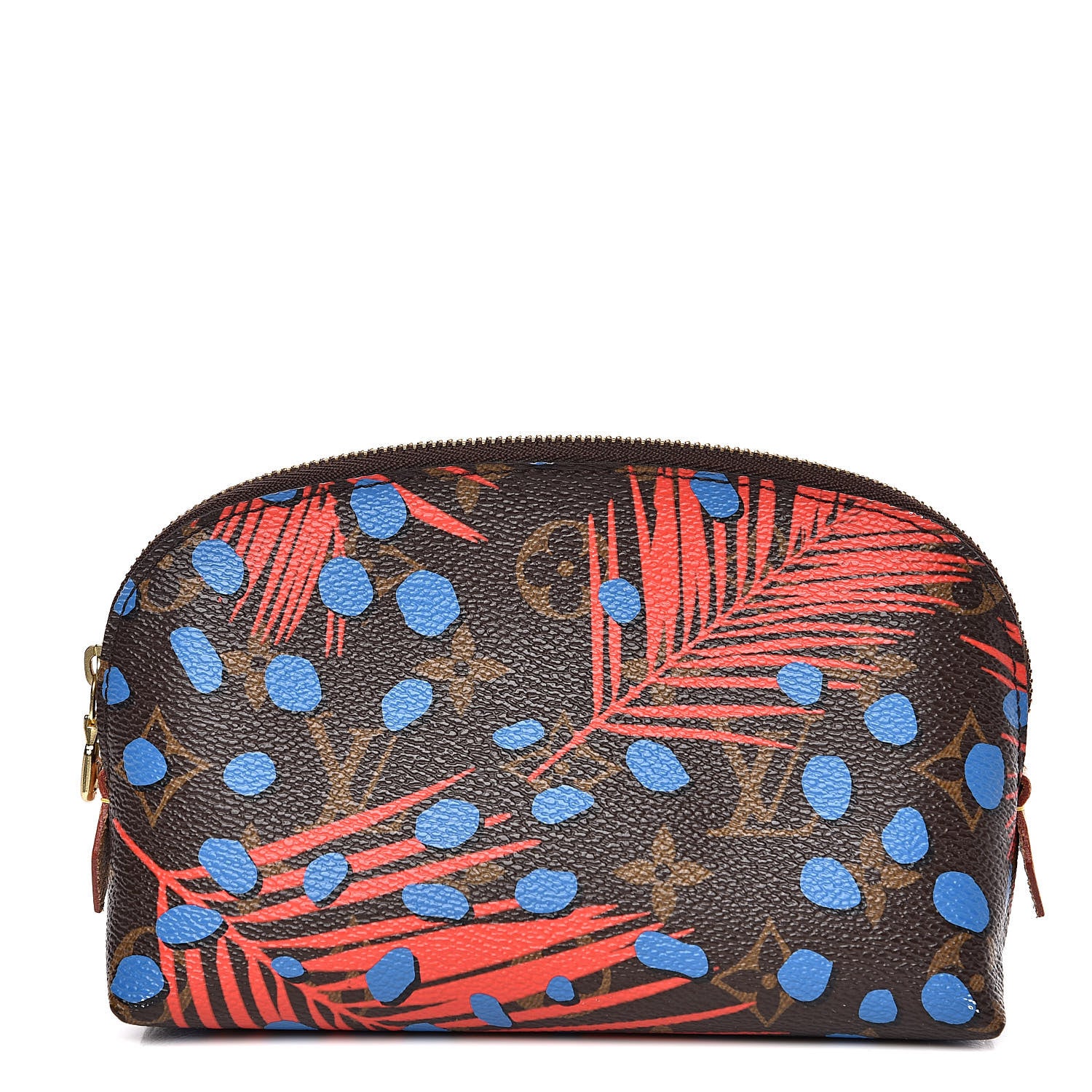 Louis Vuitton Monogram Jungle Dots Cosmetic Pouch Coquelicot Denim 1 of 12
