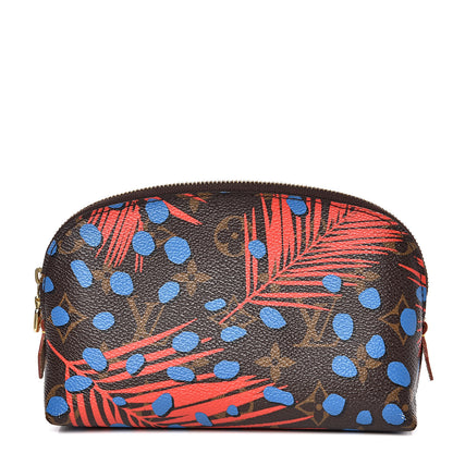 Louis Vuitton Monogram Jungle Dots Cosmetic Pouch Coquelicot Denim 1 of 12
