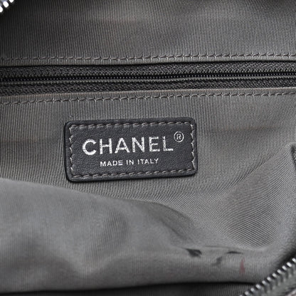 Chanel Metallic Calfskin Quilted Jumbo Chain Detail Flap Silver 13 of 14