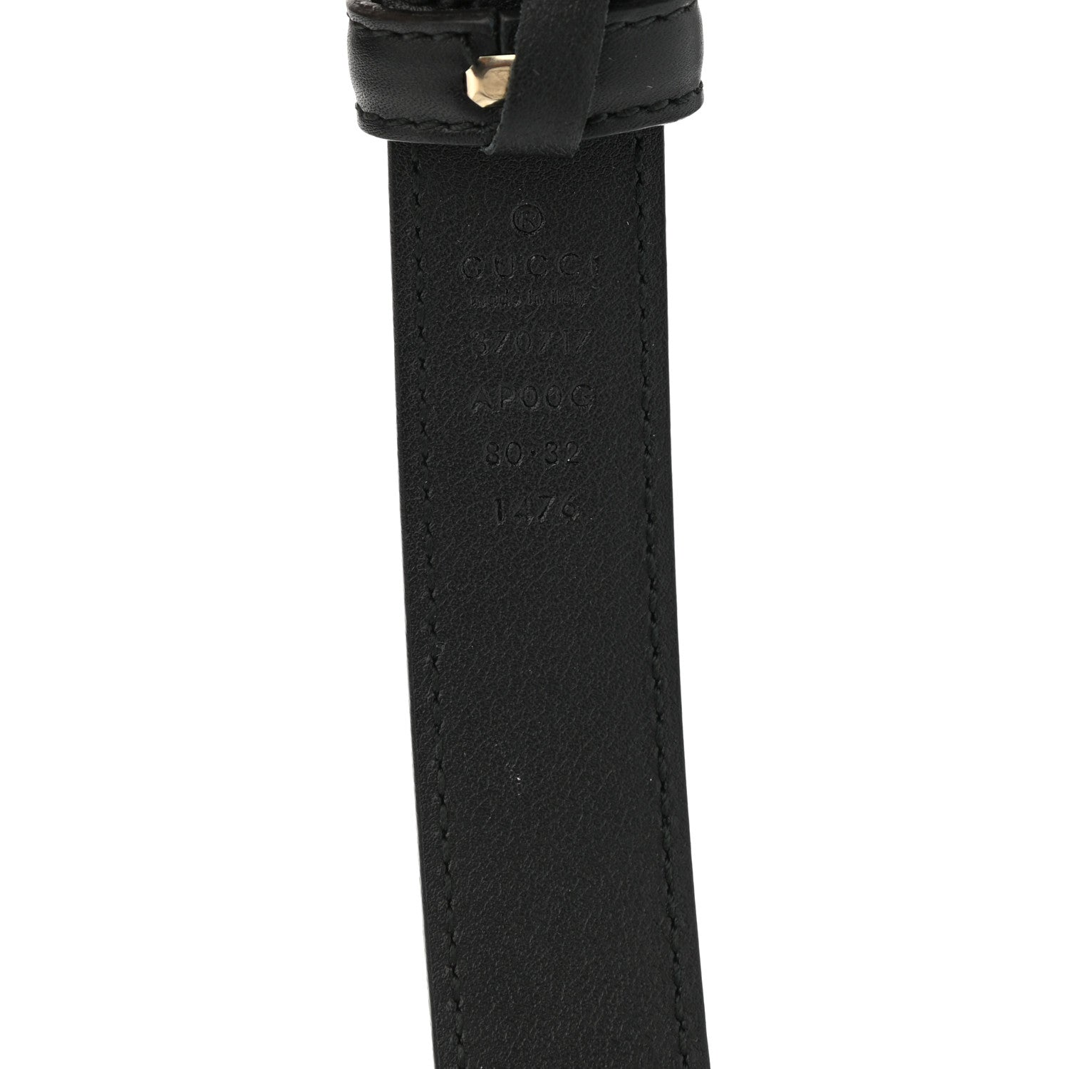 Gucci Moon Calfskin Interlocking G 25mm Belt 80 32 Black 3 of 5
