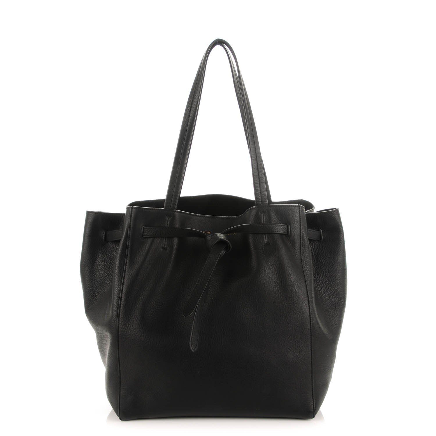 Celine Soft Grained Calfskin Small Belt Cabas Phantom Black 1 of 9