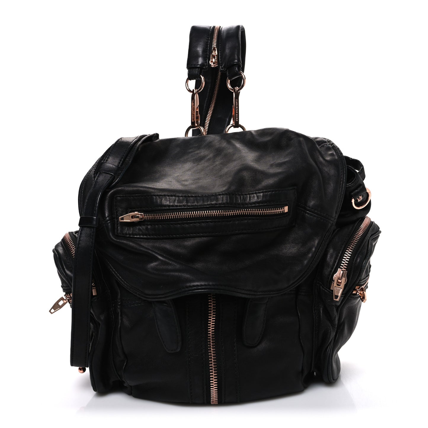 alexander wang mini marti leather backpack The black shoulder bag opens with a snap buttoned flap to reveal a roomy interior secured with an adjustable belt Alexander Wang Marti Grey Leather