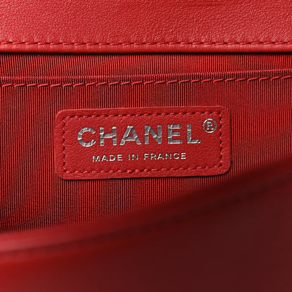 Chanel Lambskin Chevron Quilted Medium Boy Flap Dark Red 6 of 11