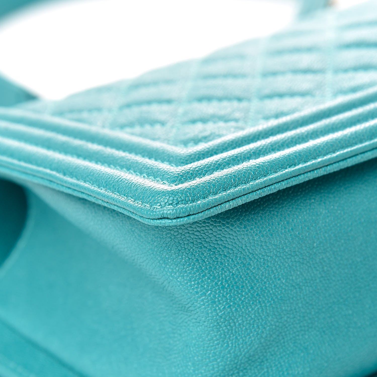 Chanel Caviar Quilted Medium Boy Flap Turquoise 12 of 12