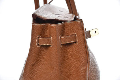 Hermes Taurillon Clemence Birkin 35 Gold 19 of 32