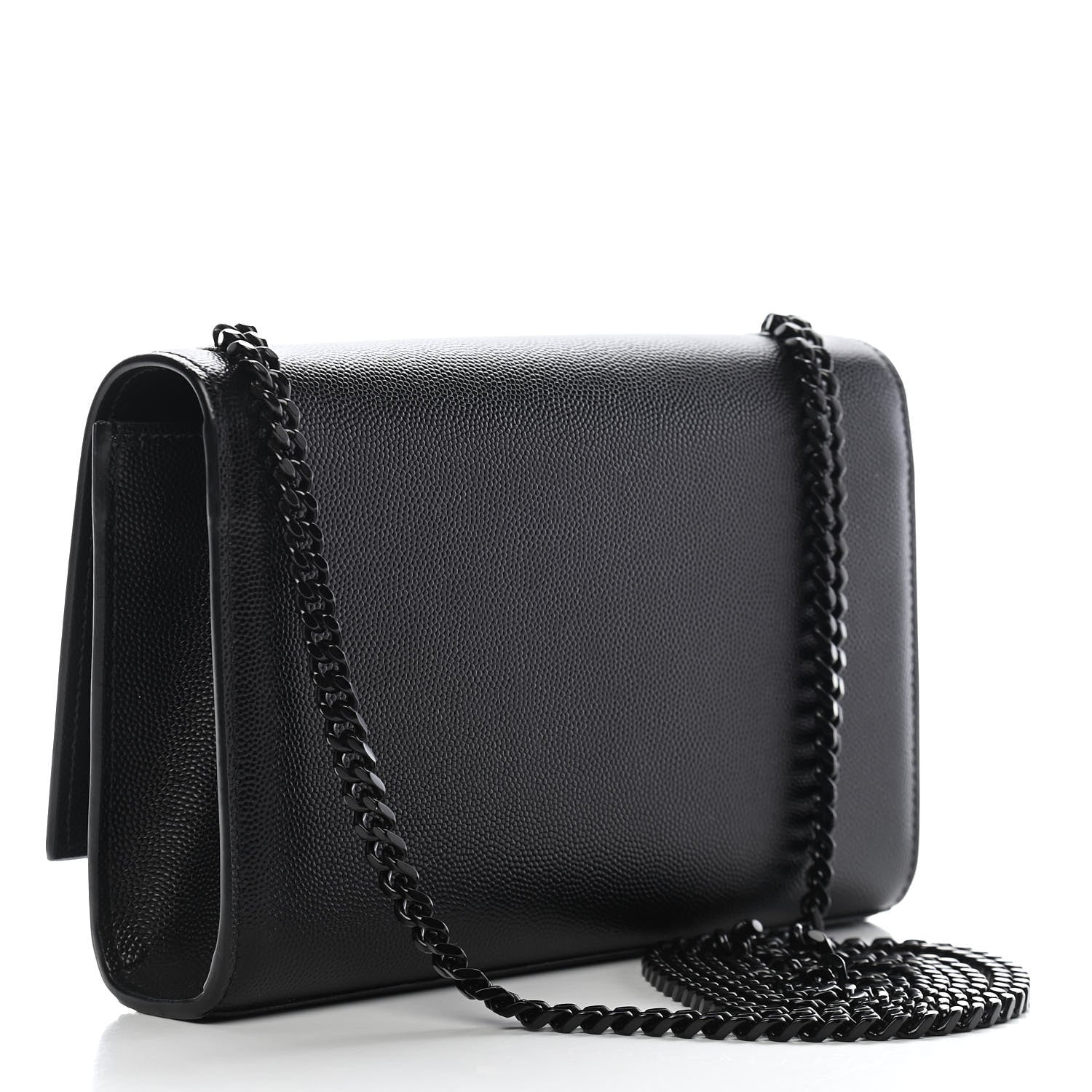 Saint Laurent Grain De Poudre Small Monogram Kate Satchel Black 3 of 10