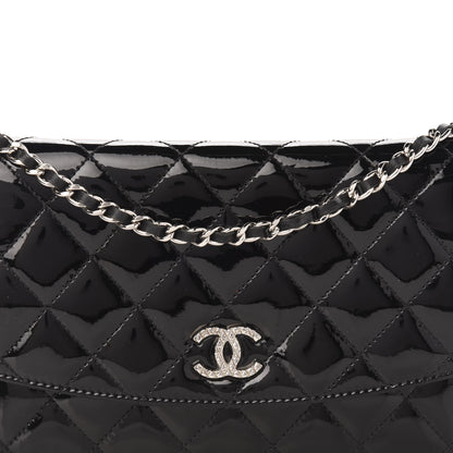 Chanel Patent Quilted Brilliant Wallet On Chain WOC Black 11 of 12