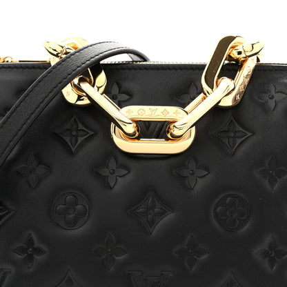 Louis Vuitton Lambskin Embossed Monogram Coussin BB Black 8 of 10
