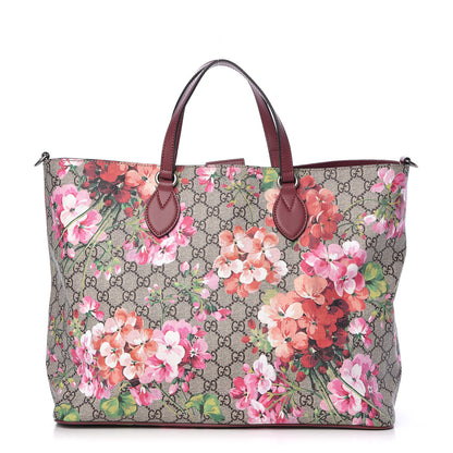 Gucci Soft GG Supreme Monogram Blooms Medium Crossbody Tote Beige Multicolor Dry Rose 1 of 12