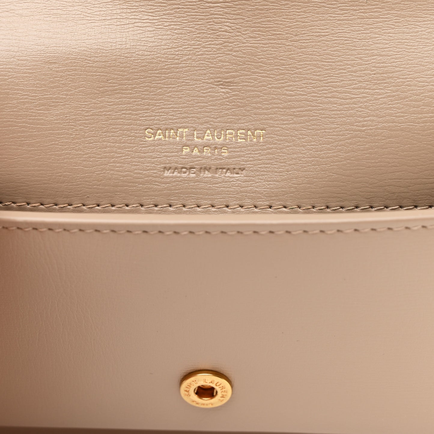 Smooth Calfskin Monogram Phone Holder Crossbody Dark Beige